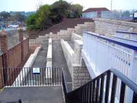 Work on the new disabled access to the up platform at Cupar nears completion on 10 October 2010.<br><br>[Andrew Wilson 10/10/2010]