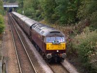 <I>The Royal Scotsman</I> passing Perth South on 11 October.<br>
<br><br>[Brian Forbes 11/10/2010]