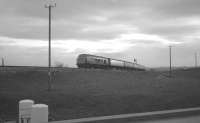 Scene at the Carlisle end of the Waverey route on 4 January 1969 as 'Peak' D160 is about to cross the WCML at the south end of Kingmoor Yard with the 8.50am St Pancras - Edinburgh Waverley [3.58pm ex-Carlisle].<br>
<br><br>[K A Gray 04/01/1969]