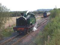 The 1045 from Bo'ness following arrival at Manuel on 16 October hauled by no 17 <i>Braeriach</i>.<br>
<br><br>[Brian Forbes 16/10/2010]