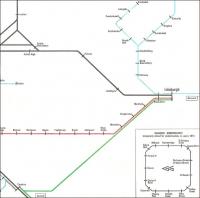 We are used to looking at old maps and lamenting the railways that have gone, but if you don't go quite so far back it's a different story.This is an extract from the BR Network Map 1978 showing East Central Scotland. It looks rather bare compared with today's diagram. I make it 12 stations opened in the area of this extract in the last 32 years including those on the reopened Bathgate branch and a completed Fife Circle. Note also the business with the green line at Carstairs which reflects the service of the time. See too the map of the temporarily closed Glasgow Subway. Ibrox station is shown under its pre-reopening name of Copland Road, but the three other affected stations show their new names.<br><br>[David Panton //1978]