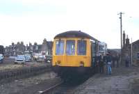 The Branch Line Society <I>Waterloo & Buchan Railtour</I> stands at Maud Junction on 16 April 1979.<br><br>[Ian Dinmore 16/04/1979]