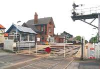 The country station at Cattal, North Yorkshire, on the Leeds - Harrogate - York line. Photographed on 27 September 2010 looking east from the level crossing along the double track section towards Hammerton.<br><br>[John Furnevel 27/09/2010]