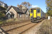 153378 leaves Grange-over-Sands with the 13.32 Lancaster - Barrow-in-Furness service on 20 October 2010.<br>
<br><br>[Bill Roberton 20/10/2010]