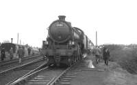 <I>Scottish Rambler No 5</I> seen during a photostop at Girvan goods on 10 April 1966. Locomotive in charge for this section of the tour is Eastfield B1 4-6-0 no 61342.<br><br>[K A Gray 10/04/1966]