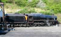 45212 about to go off Grosmont shed to pick up its train; 20th of April 2009.<br><br>[John Furnevel 20/04/2009]