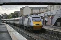 The 10.30 East Coast service from Kings Cross, bound for Aberdeen, enters Inverkeithing on 1 November 2010.<br><br>[Bill Roberton 01/10/2010]