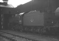 B1 4-6-0 no 61403 stands in the rain at 62A Thornton Junction in 1963.<br><br>[K A Gray 23/11/1963]