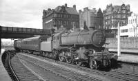 Ivatt 2-6-0 no 43103 runs into Carlisle Station on Saturday 24 August 1963 with the 12.40pm train from Langholm.<br>
<br><br>[K A Gray 24/08/1963]