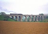 78047 takes a Kelso train onto Roxburgh Viaduct in the summer of 1962.<br><br>[Robin Barbour Collection (Courtesy Bruce McCartney) //1962]