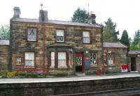 <I>'Wartime weekend'</I> preparations underway at Goathland station in October 2009.<br><br>[John Furnevel 14/10/2009]