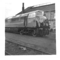 'Warship' diesel hydraulic no D829 <I>Magpie</I> at Swindon Works in May 1961.<br><br>[David Pesterfield 06/05/1961]