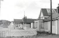 Approach to the boarded up Ballater station in 1974.<br><br>[Colin Miller //1974]