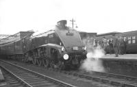 The last BR scheduled A4 hauled Buchanan Street - Aberdeen return service, with no 60019 <I>Bittern</I> in charge, waits to leave Aberdeen on 3 September 1966.<br><br>[K A Gray 03/09/1966]