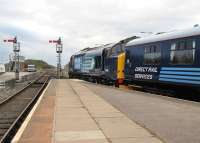 A DRS class 37 on a charter at Whitehaven in September 2009.<br><br>[Ian Dinmore /09/2009]