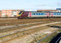 A CrossCountry DMU bound for Cheltenham and the north leaves Bristol Temple Meads on 25 November 2010.<br><br>[Peter Todd 25/11/2010]