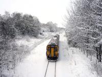 Winter scene near Hairmyres on the morning of December 2nd 2010 as 156439 heads towards Thorntonhall.<br><br>[John Steven 02/12/2010]