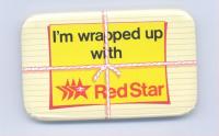 Red Star Parcels was set up by BR in 1963 utilising passenger trains to transport parcels between railway stations throughout the United Kingdom. Although sold off in the 1990s the distinctive signs can still be seen at many railway locations. Shown here is a staff lapel badge.<br><br>[Jim Peebles //]