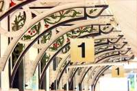 Canopy brackets on Dunkeld up platform. Photographed on 14 July 2008.<br><br>[Ian Dinmore 14/07/2008]