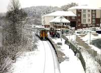 Glasgow bound 156439 calls at Hairmyres during the late morning on 2 December 2010.<br><br>[John Steven 02/12/2010]