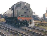 BR Standard class 3 2-6-2T no 82006 photographed on Nine Elms shed in 1966. The locomotive was withdrawn from here in September of that year.<br><br>[Jim Peebles //1966]