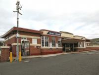 The main station building at Girvan, photographed in September 2009.<br><br>[Ian Dinmore /09/2009]
