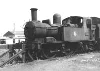 Collett ex-GWR 5800 class 1P 0-4-2T no 5815, photographed in store on 82C Swindon Shed on 9 June 1963. At this point in time the locomotive had been officially withdrawn for over 2 years. 5815 was eventually cut up at Cohens, Morriston (Swansea), in September 1964.<br><br>[David Pesterfield 09/06/1963]