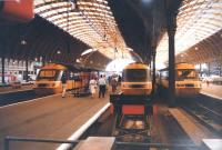 These three HST's look to be ready for a drag race out of Paddington in July 1987.<br><br>[Ken Strachan 12/07/1987]