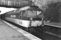 47707 <I>Holyrood</I> at Haymarket platform 2 in the 1980s with a push-pull service.<br><br>[Jim Peebles //]