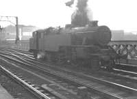 42261 backs out of Platform 13 of Glasgow Central in August 1962 after bringing in a train from Gourock.<br><br>[Colin Miller /08/1962]