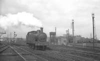 Fowler 3F 0-6-0T 47614 alongside Carlisle no 12 box in March 1964 about to cross onto Upperby shed.<br><br>[K A Gray 07/03/1964]