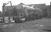SR Schools Class 4-4-0 no 30925 <I>Cheltenham</I> outside Annesley shed on 12 May 1962. The locomotive had arrived to work the <I>East Midlander no 5</I> railtour out of Nottingham Victoria the following day along with 40646 [see image 35485].<br><br>[K A Gray 12/05/1962]