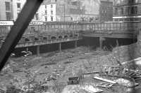 Another view over the reconstruction works at Glasgow Central Low Level in 1974.<br><br>[John McIntyre //1974]