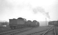 Shed scene at Buxton, photographed in May 1960. The steam shed had its code changed from 9D to 9L in 1963 and retained the latter until official closure in 1968.<br><br>[K A Gray 20/05/1960]