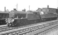 Gresley V1 no 67665 and EE Type 4 no D255 photographed together alongside Heaton shed in June 1961. This is the same month the locomotive was withdrawn from St Margarets shed and is presumably here on its way to Darlington Works for scrapping.<br><br>[K A Gray 18/06/1961]