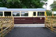 Weardale Railway 141103 waits at the recently constructed station at Bishop Auckland West on 30 September 2010 with the 13.35 service to Stanhope. [See image 30961]<br><br>[John Furnevel 30/09/2010]