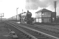 45562 <I>Alberta</I> passing Durranhill Junction box in October 1967 with the 1Z45 Jubilee Railway Society <I>South Yorkshireman No 7</I> railtour. The train was on its way back from Carlisle to Bradford Exchange via the S&C and Leeds.<br><br>[K A Gray 07/10/1967]