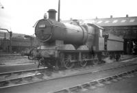 Collett 0-6-0 no 3203 stands on Hereford shed in September 1958. <br><br>[Robin Barbour Collection (Courtesy Bruce McCartney) 29/09/1958]