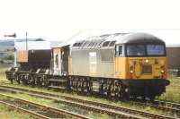 A class 56 on a docks trip at Workington in July 1997. [With thanks to Messrs Pesterfield, Palmer and Smith]<br><br>[Ian Dinmore /07/1997]