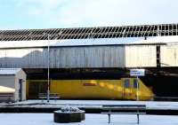 The Network Rail Measurement Train takes shelter at Exeter St Davids on 17 December 2010.<br><br>[Ian Dinmore 17/12/2010]