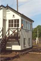 The late George Sturrock (father of football legend Paul) looks out from his signal box at Pitlochry in 1972.<br>
<br><br>[Bill Roberton //1972]