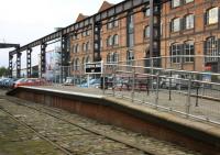 Liverpool Road East platform at what is now the home of Manchester's Museum of Science and Industry. The Manchester Liverpool Road station building of the Liverpool & Manchester Railway, opened on 15 September 1830, is widely considered the world's first passenger terminus. [See image 17282]<br><br>[Ian Dinmore //2009]