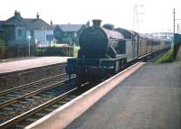 Gresley V3 2-6-2T no 67624 on a westbound train at Joppa in the summer of 1959.<br><br>[A Snapper (Courtesy Bruce McCartney) 25/07/1959]