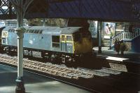 27007 arrives at Perth with a Dundee-bound train in the 1970s.<br><br>[Bill Roberton //]