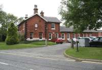 Impressive conversion. The former station at Stokesley on the North Yorkshire & Cleveland line. The refurbished building is seen here (platform side) on 3 October 2008 in use as offices by an architectural firm. View is east over the site of the level crossing looking towards Battersby.<br>
<br><br>[John Furnevel 03/10/2008]