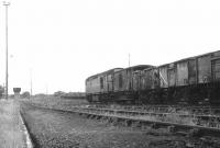 Scene in the yard at Barony Colliery, Auchinleck, in March 1972. The colliery, which employed 1200 people at its peak, finally closed in 1989. <br><br>[John Furnevel 04/03/1972]