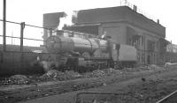 Castle class 4-6-0 no 5043 <I>Earl of Mount Edgcumbe</I> stands on Old Oak Common shed in August 1961. Withdrawn by BR in December 1963, the locomotive was rescued from Woodham Brothers, Barry, in June 1964 and had been restored to main line running condition at Tyseley by 2008. [See image 31103]  <br><br>[K A Gray 21/08/1961]