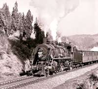 SY 2-8-2 No1493 outbound from Chengde, north of Beijing, on 8 April 2000. A steady procession of heavy coal trains left the China Rail sidings at Chengde for a steel works up this branchline. Being China, every inch of space is used and where the line ran through suburbia, the back door was roughly at the sleeper end. The average train weighed 2000 tons and the gradient out of town was severe enough to warrant a train engine and two bankers for about six miles. The returning bankers were lethal as they dropped off the train and drifted silently back down to the sidings. [See image 32581]<br>
<br>
<br><br>[Peter Todd 08/04/2000]