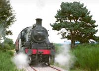 Ivatt class 2MT no 46512 poses a little to the north of Boat of Garten in October 2001.<br>
<br><br>[Bill Roberton /10/2001]