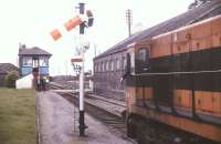 Waiting for the Tuam token at Athenry on the Dublin - Galway line in July 1988.<br><br>[Ian Dinmore /07/1988]